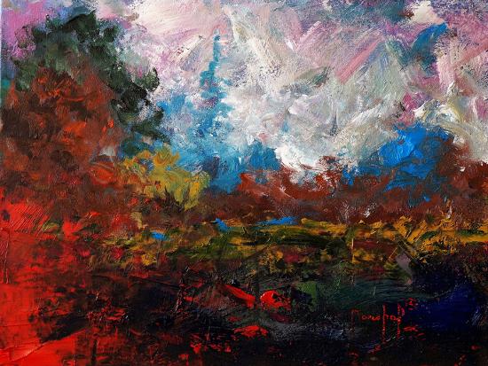 Burnt Orange Landscape Print